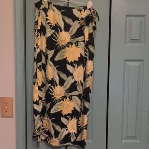 Floral Black and Yellow Women's Skirt